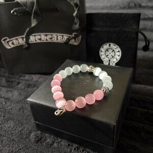 Chrome heart bracelet